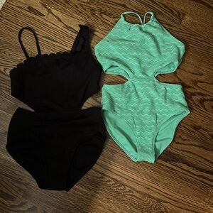 2 Cut Out 1 piece Bathing Suits